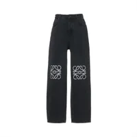 ロエベ アナグラム 25SS コットン デニムパンツ 46 メンズ ブラック 