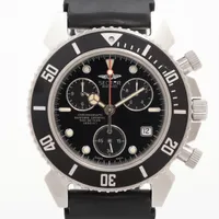 セクター クロノグラフ SS SS×ラバー QZ ブラック文字盤 SGE500