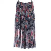 未使用級✨CHANELシャネル シルクスカート　CCマーク ココマーク　34 シャネル 18年 シルク スカート 34 レディース マルチカラー