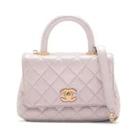 CHANEL シャネル ココハンドル19 XXS キャビアスキン 2WAY ハンド ショルダーバッグ ゴールド金具 ブラック AS2215 プレート シャネル ココハンドル19 XXS キャビアスキン 2WAYハンドバッグ
