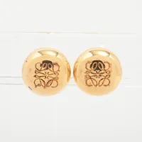 ロエベ ロゴ ピアス(片耳用) 925 6.8g ゴールド A3372478｜中古