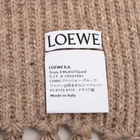 ロエベ×スナフジタ アナグラム マフラー ウール×ナイロン ブラウン