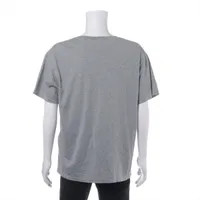 セリーヌ エディ期 24SS コットン Tシャツ XL メンズ グレー×レッド