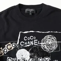 シャネル 【美品/国内正規】P63298 ココマーク/カメリア クルーネック トレーナー/ XS CHANEL - シャネル グラフィティ CCロゴ ココマーク カメリア
