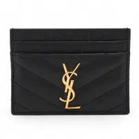 サンローランパリ YSLライン GUE370778 レザー カードケース ブラック