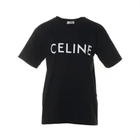 セリーヌ エディ期 コットン Tシャツ XXS レディース ブラック