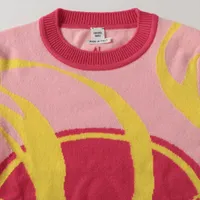エルメス カシミヤ ニット 36 レディース ピンク×イエロー 2H2664D2