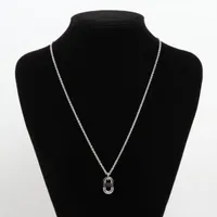 エルメス ネックレス PM バッファローホーン×メタル シルバー シェーヌ