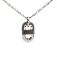 エルメス ネックレス PM バッファローホーン×メタル シルバー シェーヌ