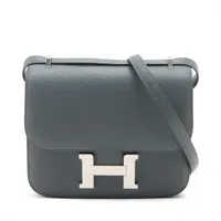 Hermès Constance 3 Mini 18 Miroir Chevre Carbon x blue Brighton