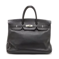 エルメス バーキン40 ルトゥルネ トゴ ショコラ シルバー金具 □F:2002年