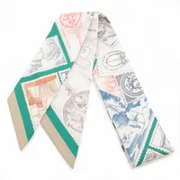 エルメス HERMES スカーフ LE PHILATELISTE DU FAUBOURG フォーブルの切手愛好家 カレ90 アイボリー Le Philateliste du Faubourg embroidered scarf 90 - Blue | Hermès USA