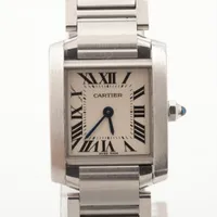 ★最終価格★SALE【6wce0439】カルティエ タンクフランセーズSM W51008Q3 アイボリー文字盤【中古】腕時計 レディース カルティエ タンクフランセーズ W51008Q3 SS QZ アイボリー文字盤
