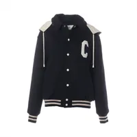 Celine Teddy 22SS Cashmere Jacket 34 Ladies' Navy Blue 2V35G6700