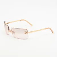 CHANEL シャネル サングラス ココマーク 4104B ゴールド クリアベージュ メタル レディース ラインストーン 美品【本物保証】 楽天市場】CHANEL シャネル ココマーク サングラス メガネ 4104-B GP
