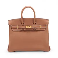 エルメス バーキン25 ボックスカーフ ブラック×カフェ シルバー金具