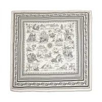 【希少！美品！】HERMES カレジェアン レイラの庭 ホワイト マルチカラー エルメス カレジェアン Le Jardin de Leila レイラの庭 ショール