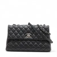 CHANEL 2番台 デカマトラッセ34 ラムスキン ダブルチェーン バッグ マトラッセ シャネル CHANEL デカマトラッセ34 チェーン ショルダー