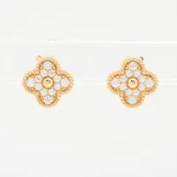 ヴァンクリーフ&アーペル ヴィンテージアルハンブラ オニキス ピアス