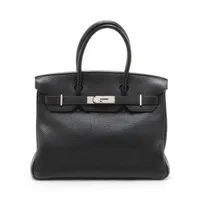 エルメス バーキン30 ルトゥルネ トゴ ブラック シルバー金具 □H:2004年