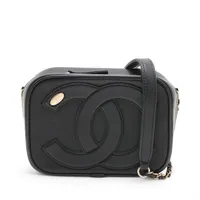 シャネル ココマーク デニム チェーンウォレット ブルー シルバー金具