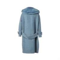 miu miu ロングコート 38サイズ 青 Miu Miu 17 years Mohair x nylon x wool coats 42 Ladies' Blue