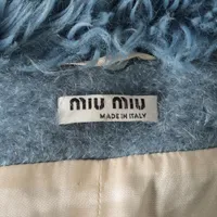 Miu Miu 17 years Mohair x nylon x wool coats 42 Ladies' Blue