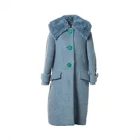 Miu Miu 17 years Mohair x nylon x wool coats 42 Ladies' Blue