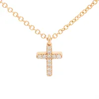 SJX クロス ダイヤ ネックレストップ 750(YG) 1.4g 0.12 6ZC0025