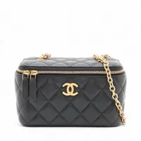 シャネル マトラッセ シングルチェーン ラムスキン ブラック ゴールド金具 CHANEL チェーンショルダーバッグ シングルチェーン ラムスキン