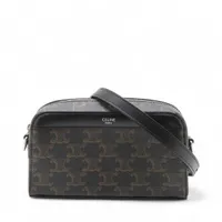 セリーヌ PVC×レザー トリオンフ メッセンジャー ショルダーバッグ CELINE（セリーヌ） ショルダーバッグ SMALL MESSENGER 113942EVJ.38SI