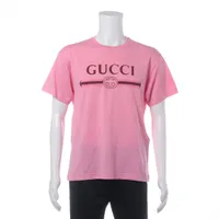 GUCCI ドラえもん Tシャツ ピンク GUCCI×ドラえもん ワッペンTシャツ615044 XJDIB 615044 XJDIB ピンク