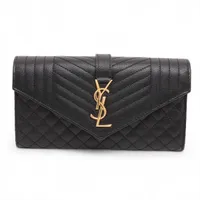 YSL 長財布 関税込】SAINT LAURENT サンローラン◇クロコ YSLロゴ 長財布 (Saint