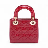 本物 クリスチャン ディオール Christian Dior レディディオール カナージュ 2WAY ショルダーバッグ ハンドバッグ パテント レザー レッド バッグ 中古・ 楽天市場】本物 クリスチャン ディオール Christian Dior レディ