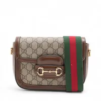 【中古】 GUCCI グッチ 764155 GGスプリーム ホースビット1955ショルダーバッグ ベージュ シルバー金具 レディース25011154 SA GUCCI - 【中古】 GUCCI グッチ 764155 GGスプリーム ホースビット1955