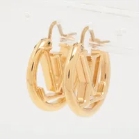 ranルイヴィトン M01777 モノグラム ピアス LE1294 片耳 ヴィトン M01777 ピアス モノグラム チェーン LE1294 ピアス(両耳用