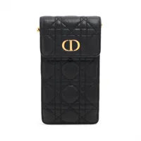 ディオール カロ カナージュ レザー モバイルケース ブラック AP157732