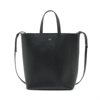 セリーヌ カバ ガゼット レザー トートバッグ ブラック A2974312｜中古