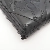 Chrome Hearts REC F ZIP Wallet Leather Black × Silver Cemetery
