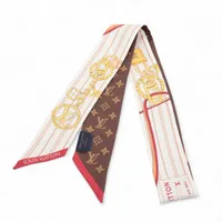 【ルイヴィトンスカーフ】 LOUIS VUITTON（ルイ・ヴィトン） ショール スカーフ M96080 LV×TM