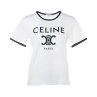 セリーヌ コットン Tシャツ XL メンズ ホワイト 2X50C671Q スタッズ