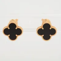 ヴァンクリーフ&アーペル ヴィンテージアルハンブラ オニキス ピアス