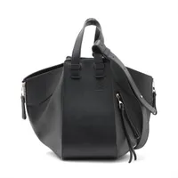 【美品】ロエベ　ハンモックスモール　2wayレザー ショルダーバッグ ブラック ロエベ ハンモック スモール レザー 2WAYショルダーバッグ ブラック