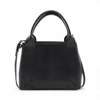 バレンシアガ ネイビーカバス レザー トートバッグ ブラック 339933