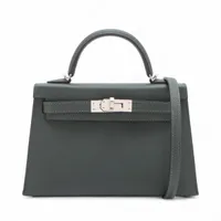 エルメス ミニケリー2 20 ヴォーエプソン ブラック エレクトラム金具 K