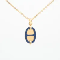 エルメス ルーペネックレス ペンダント レザー×メタル シルバー