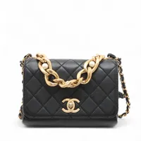 CHANEL ノベルティ パールハンドル チェーンバッグ ミニマトラッセ シャネル ミニミニマトラッセ ラムスキン チェーンショルダーバッグ