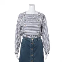良品 CHANEL シャネル ココマーク ボタン 06C シルクブラウス  総柄 アイボリー系 ブランド ファッション 服 h816 CHANEL - CHANEL 98C P10034V06274 カメリア ロゴ 総柄 シルク シャツ