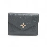 【並品】ルイヴィトン ポルトフォイユ LVポンヌフコンパクト グレー LOUIS VUITTON（ルイ・ヴィトン） 財布 レディース ポルトフォイユLV