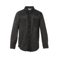 Gucci 26SS Rayon × Silk Jacket M Men's Black 864614 Logo total